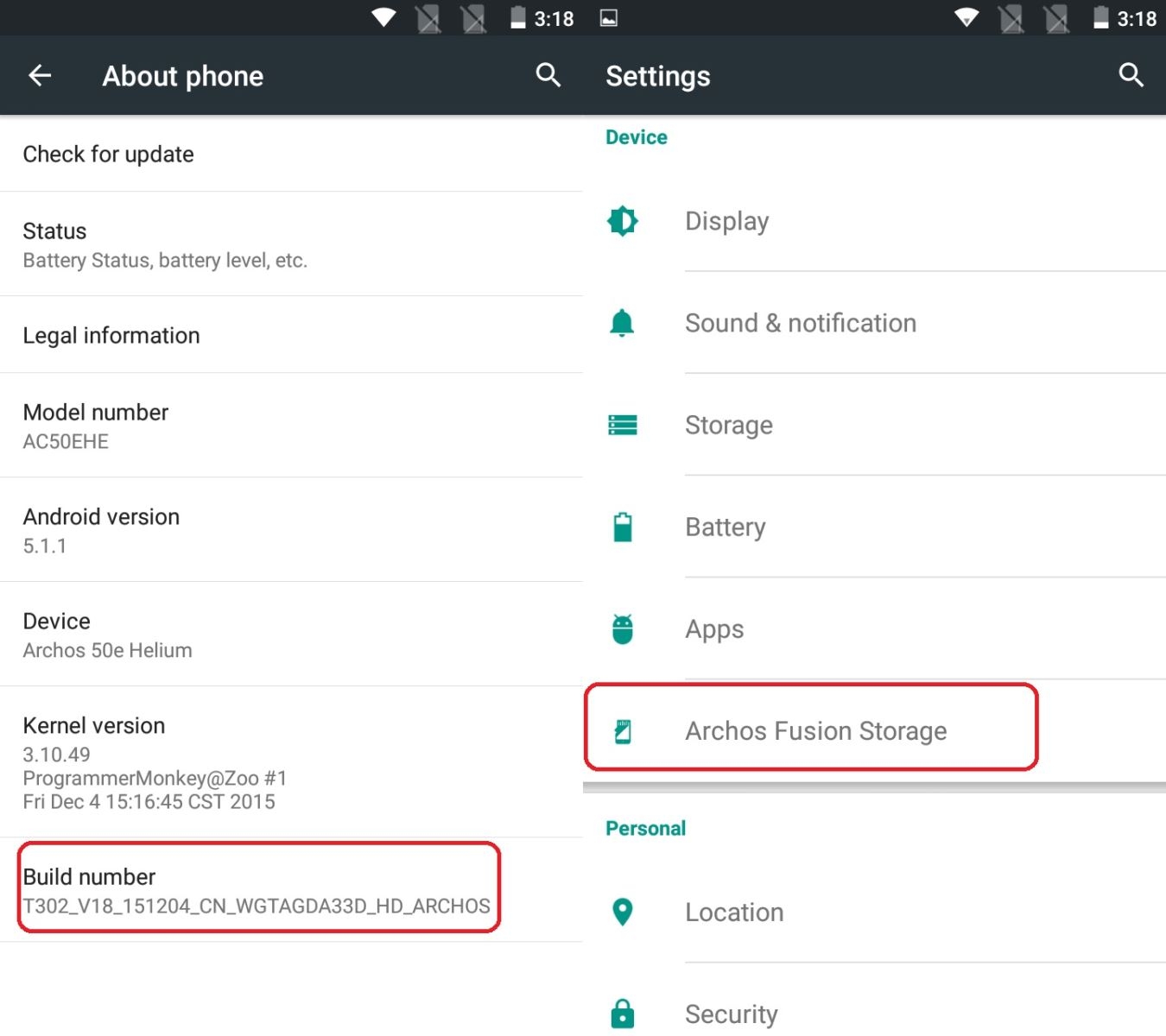 Cập nhật: Archos 50e Helium đã có tính năng Fusion Storage