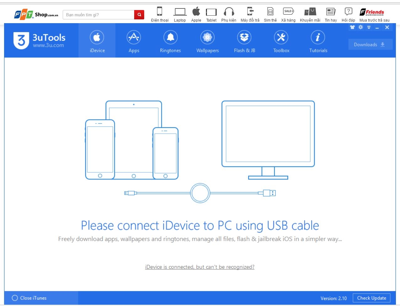 Backup và cập nhật lên iOS 10.3 dễ dàng và an toàn với 3uTools