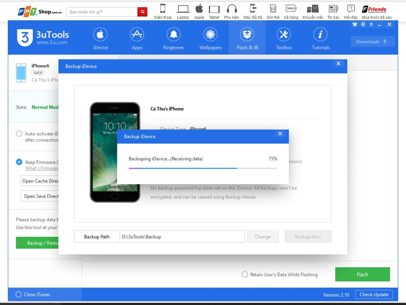 Backup và cập nhật lên iOS 10.3 dễ dàng và an toàn với 3uTools