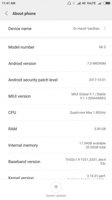 Cập nhật MIUI 9