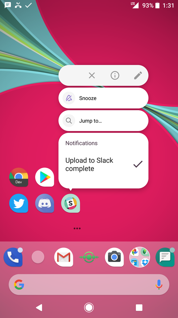 Dock Widgets trên Nova Launcher 5.5 Beta 7