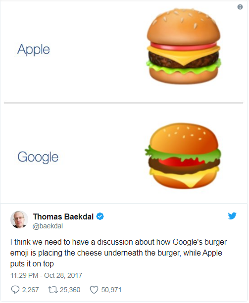 Emoji trên bản Android mới