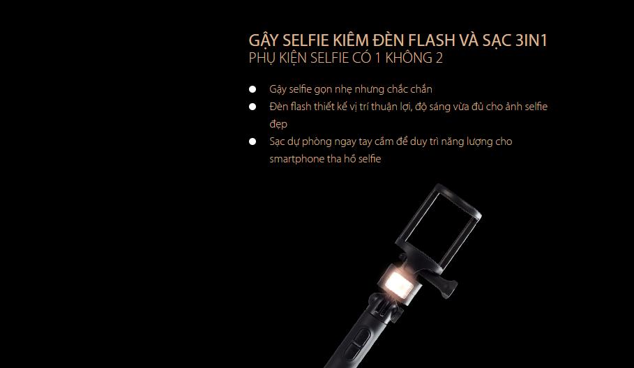 Gậy Selfie 3 trong 1 thần thánh khi đặt mua OPPO F3 Với 7.5 triệu mua OPPO F3 người dùng được gì