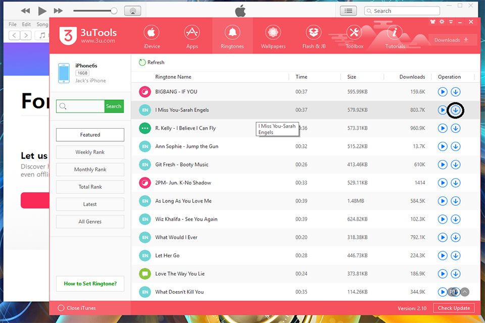 Thư viện nhạc chuông của 3uTools Hướng dẫn cách cài nhạc chuông cho iPhone