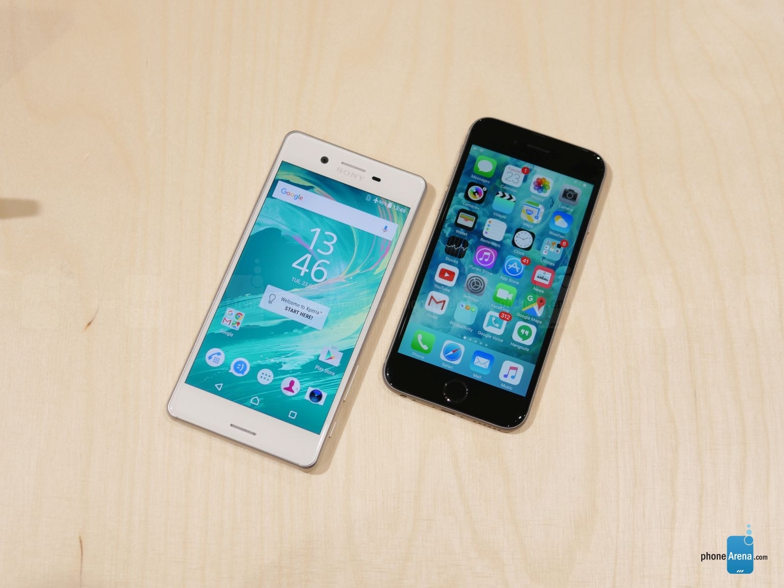 so sánh iPhone 6s với Sony Xperia X Performance