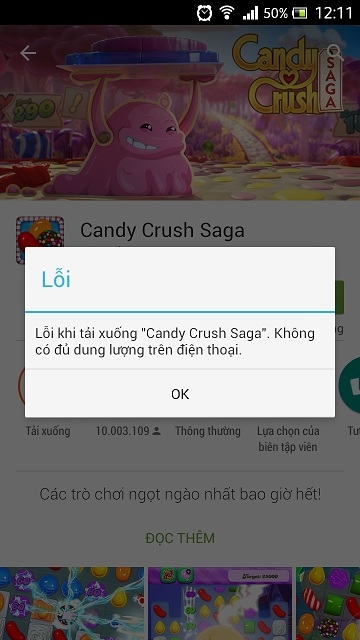 Khắc phục lỗi đầy bộ nhớ trên điện thoại Android