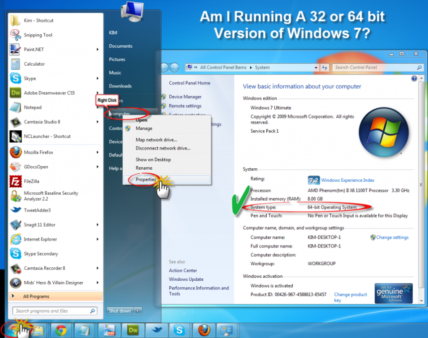 Sự khác nhau giữa Windows 32 bit và Windows 64 bit