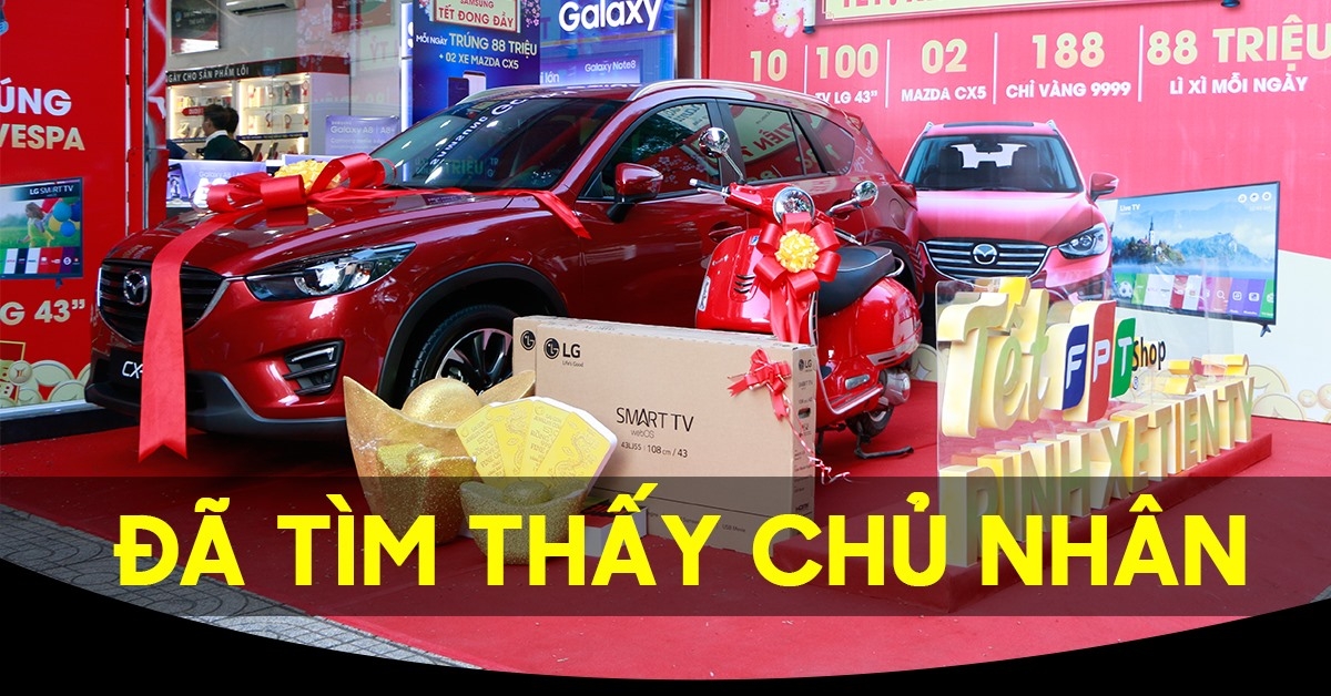 Đã tìm ra chủ nhân của 3 chiếc Vespa trúng thưởng tại FPT Shop