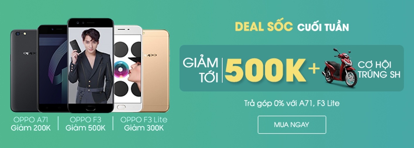 OPPO Hotsale Smartphone OPPO đồng loạt giảm giá sập sàn tại FPT Shop