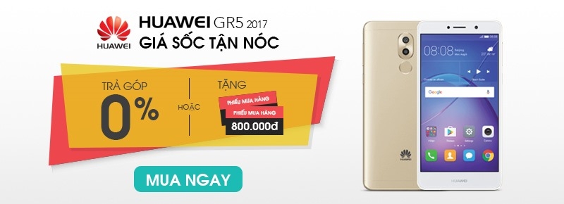 Huawei GR5 2017 giảm sốc chỉ còn 5,19 triệu đồng tại FPT Shop