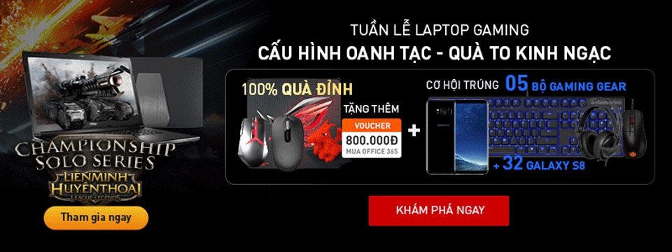 Laptop Gaming FPT Shop tặng bộ quà trị giá 200 triệu đồng cho khách hàng mua laptop gaming