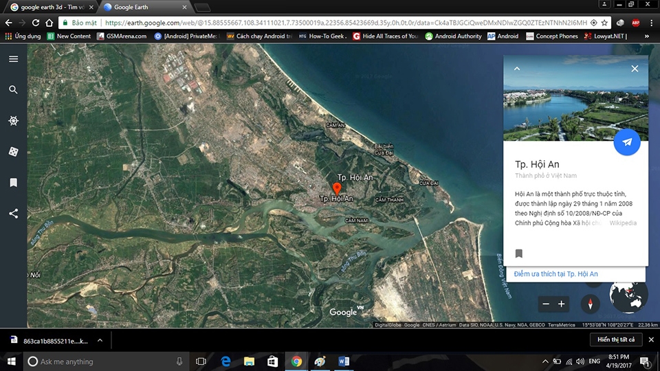 Google Earth định dạng 3D trên Android và Chrome Google Earth định dạng 3D trên Android và Chrome
