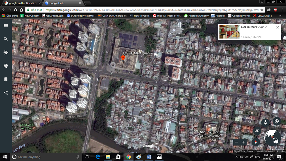 Google Earth định dạng 3D trên Android và Chrome Google Earth định dạng 3D trên Android và Chrome