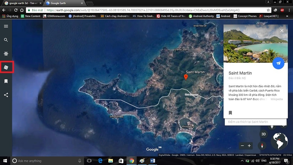 Google Earth định dạng 3D trên Android và Chrome Google Earth định dạng 3D trên Android và Chrome