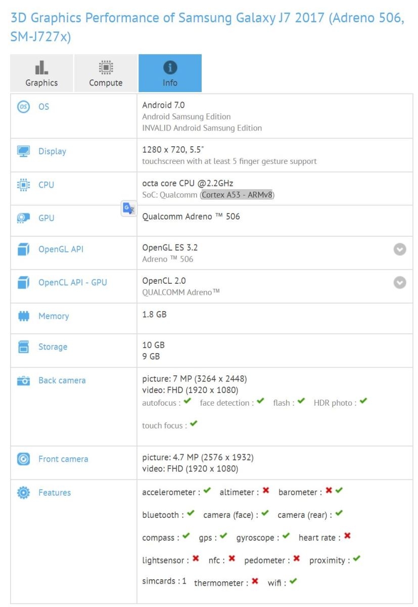 Galaxy J7 2017 Galaxy J7 2017