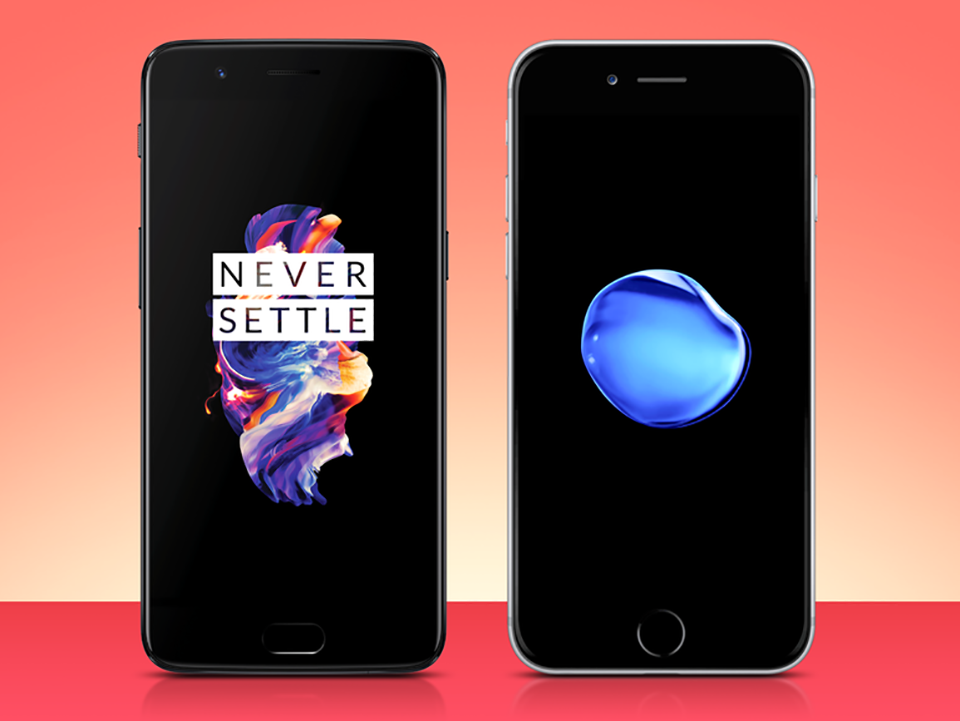 OnePlus 5 và iPhone 7 Plus