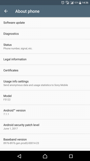 Xpeira X và X Compact cập nhật Android 7.1.1 Xpeira X và X Compact cập nhật Android 7.1.1