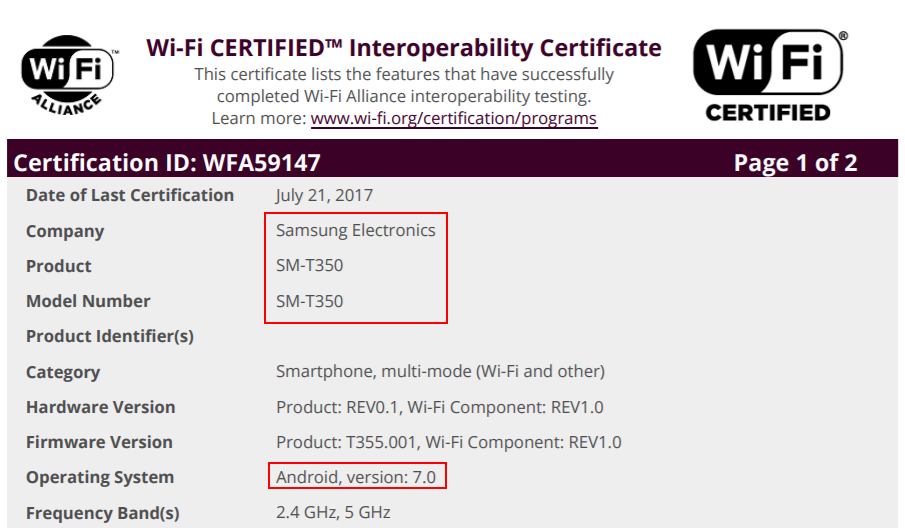 Android 7.0 trên Galaxy Tab A 8.0