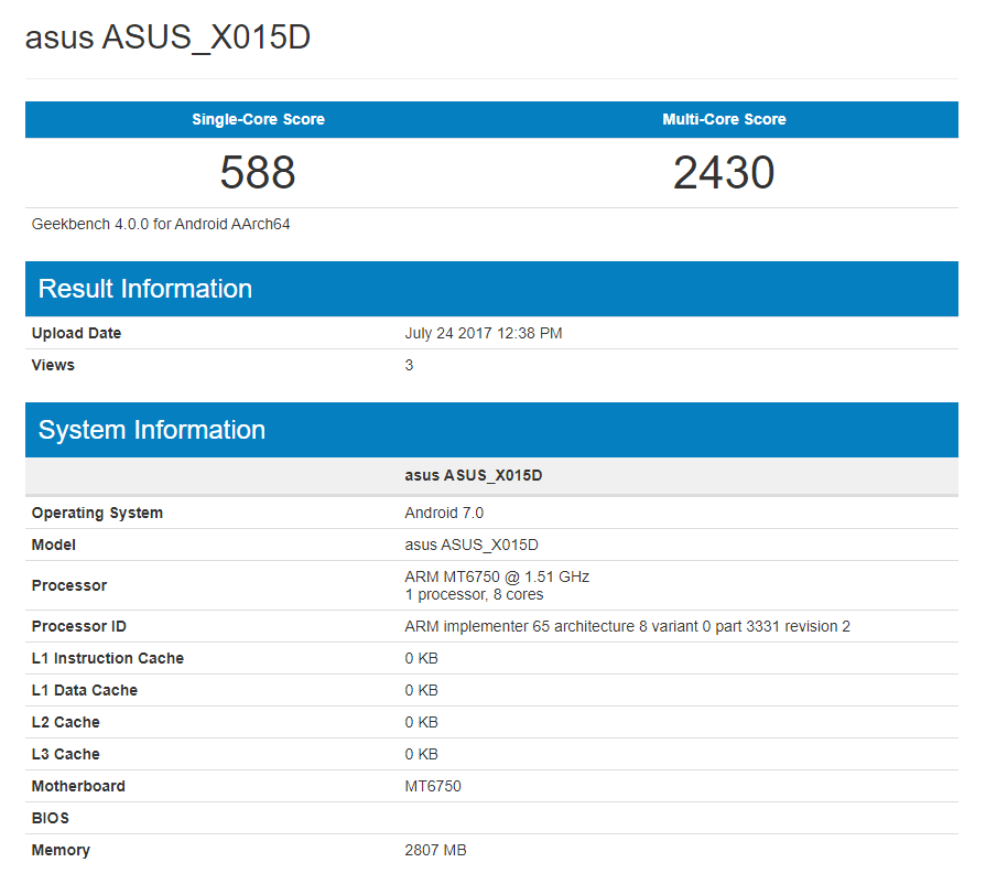 Zenfone Go 2 Geekbench Zenfone Go 2 Geekbench