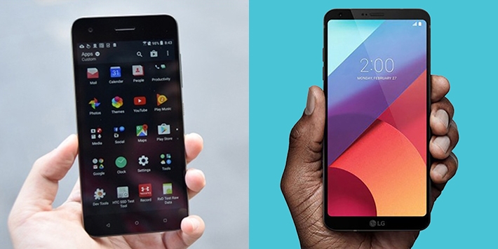 HTC Desire 10 Pro và LG Q6