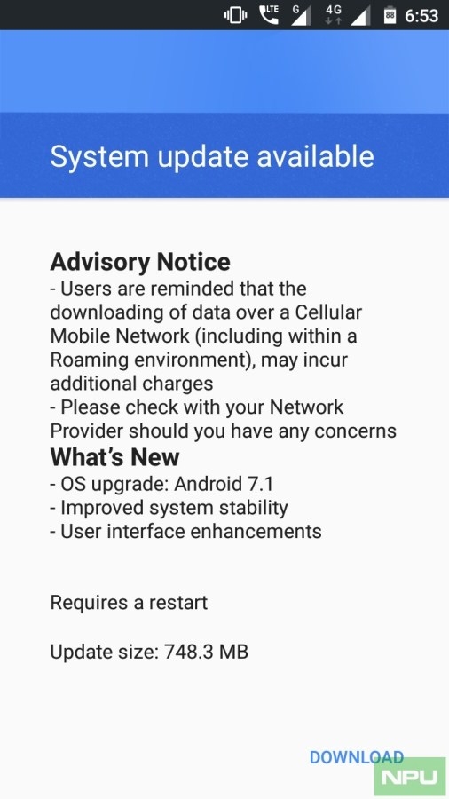 Nokia 3 được cập nhật Android 7.1.1