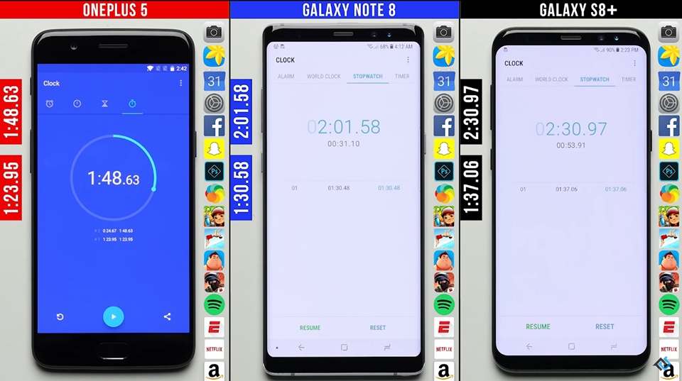 Đọ hiệu năng Galaxy Note 8 với Galaxy S8+ và OnePlus 5 (ảnh 1)