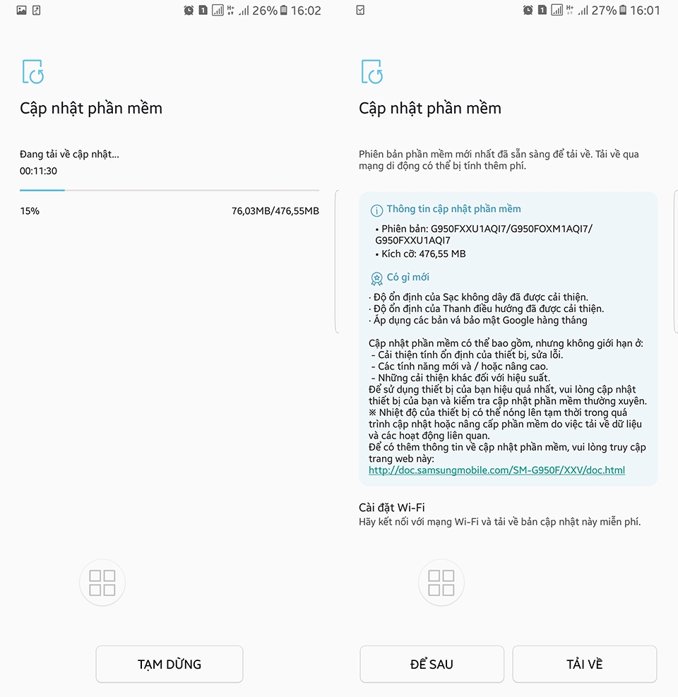 Bộ đôi Galaxy S8 và S8 Plus nhận bản cập nhật lớn