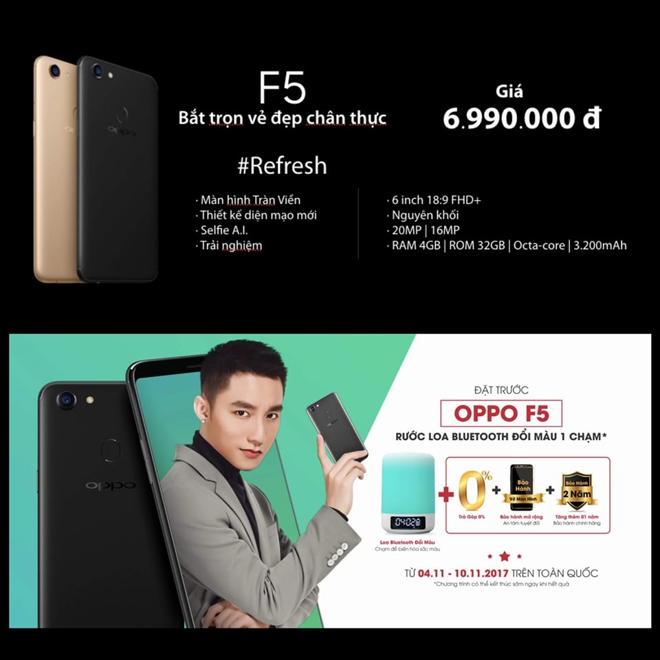 giá bán OPPO F5