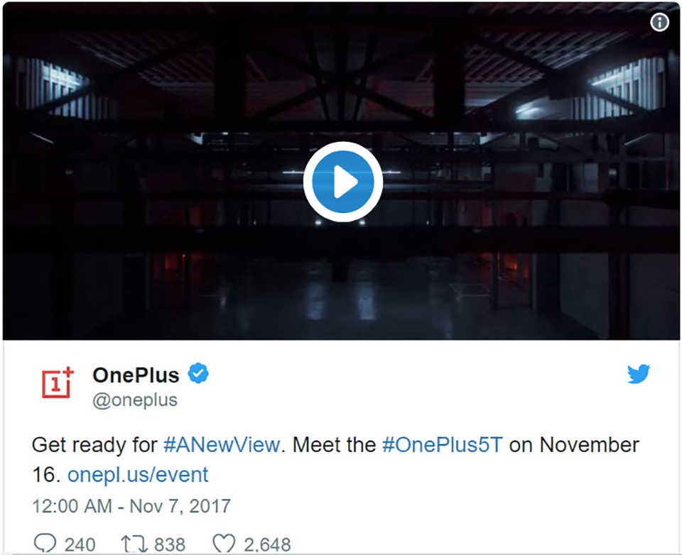 Xác nhận ngày ra mắt OnePlus 5T (ảnh 2)