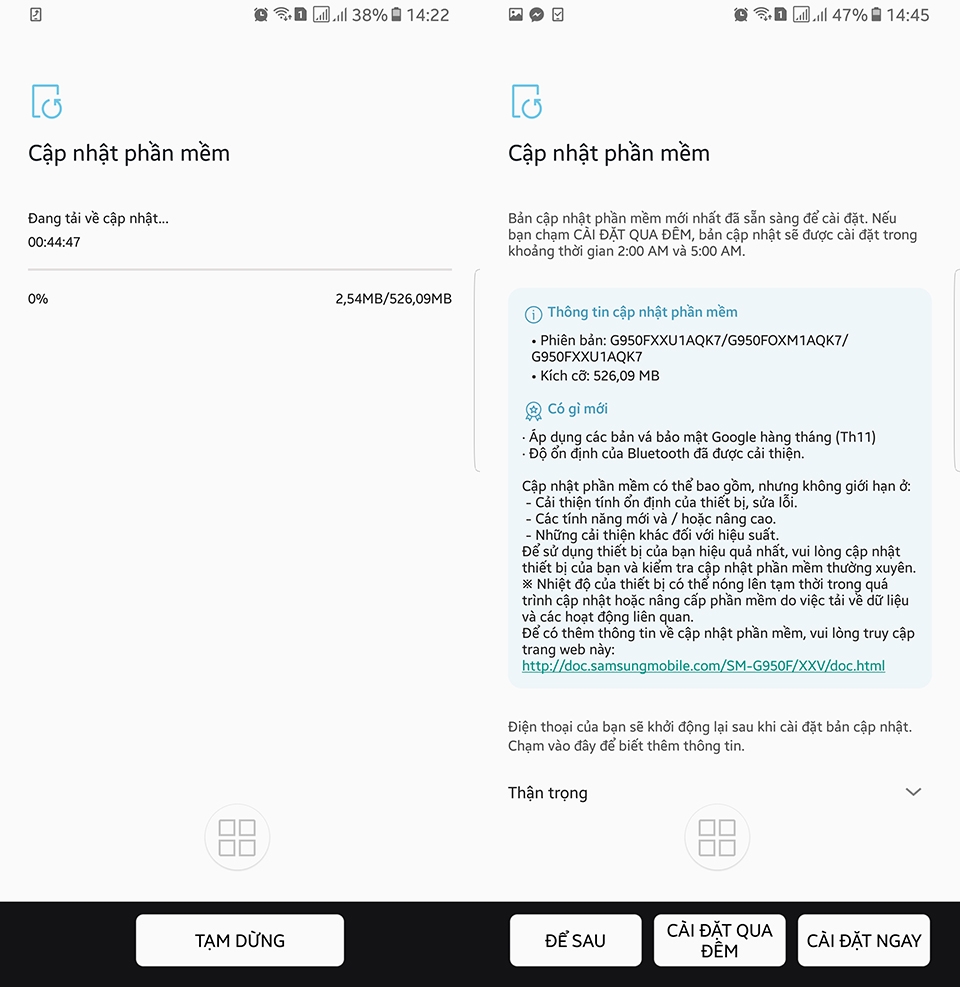 Bộ đôi Galaxy S8 và S8+ nhận bản cập nhật mới Bộ đôi Galaxy S8 và S8+ nhận bản cập nhật mới