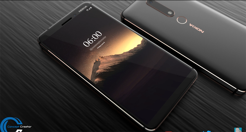 Ảnh render Nokia 6 2018 (ảnh 1) Ảnh render Nokia 6 2018 (ảnh 1)