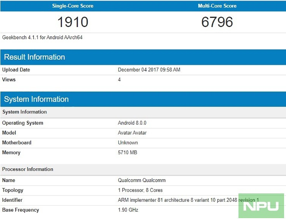 Nokia 9 lộ điểm hiệu năng trên Geekbench