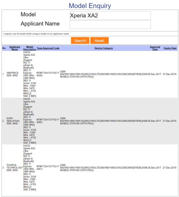 Xperia XA2 Ultra vừa đạt chứng nhận quan trọng tại Malaysia