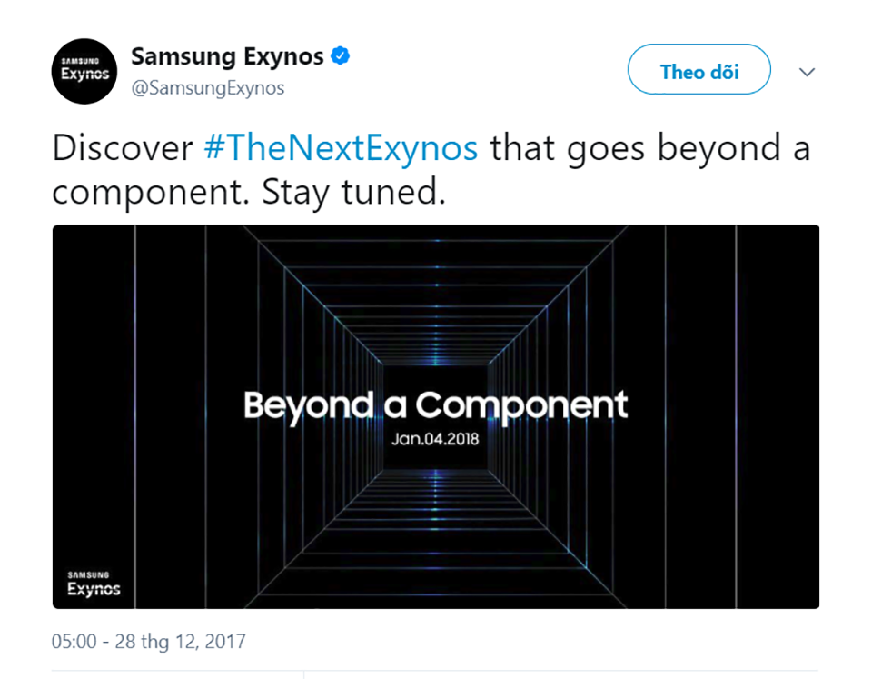 Samsung sẽ ra mắt chipset Exynos 9810 vào ngày 4/1 Samsung sẽ ra mắt chipset Exynos 9810 vào ngày 4/1