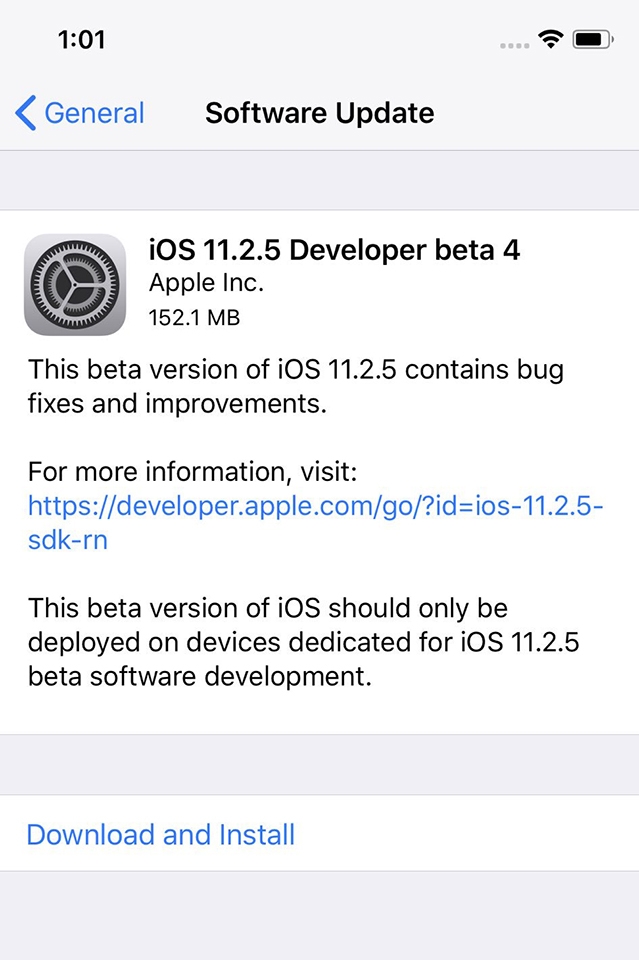 Apple tung ra bản cập nhật iOS 11.2.5 beta 4 (ảnh 1)