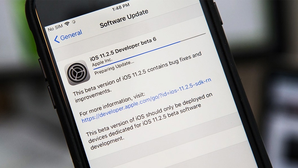 Apple chính thức phát hành bản cập nhật iOS 11.2.5 Beta 6