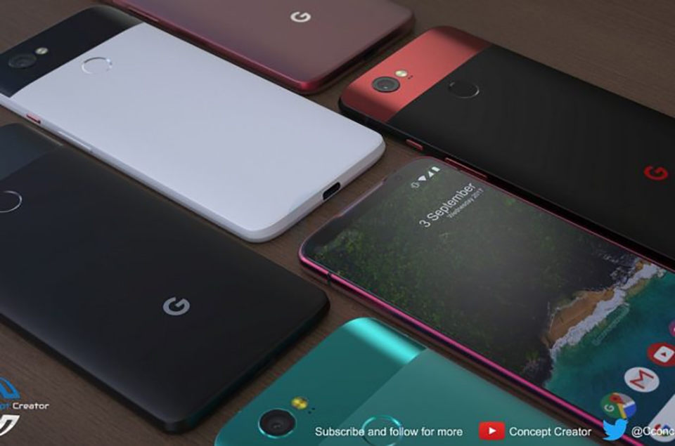 Lộ ý tưởng thiết kế Google Pixel 3 (ảnh 1)