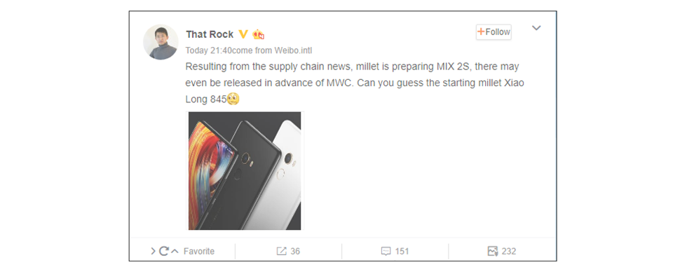 Hé lộ thời điểm ra mắt Mi Mix 2S (ảnh 2)