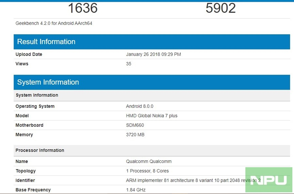 Nokia 7 Plus tiếp tục rò rỉ thông tin