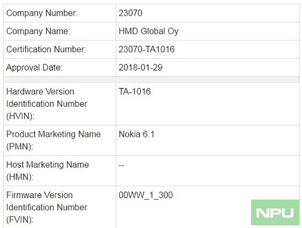 Nokia 6 (2018) phiên bản quốc tế xuất hiện (ảnh 1)