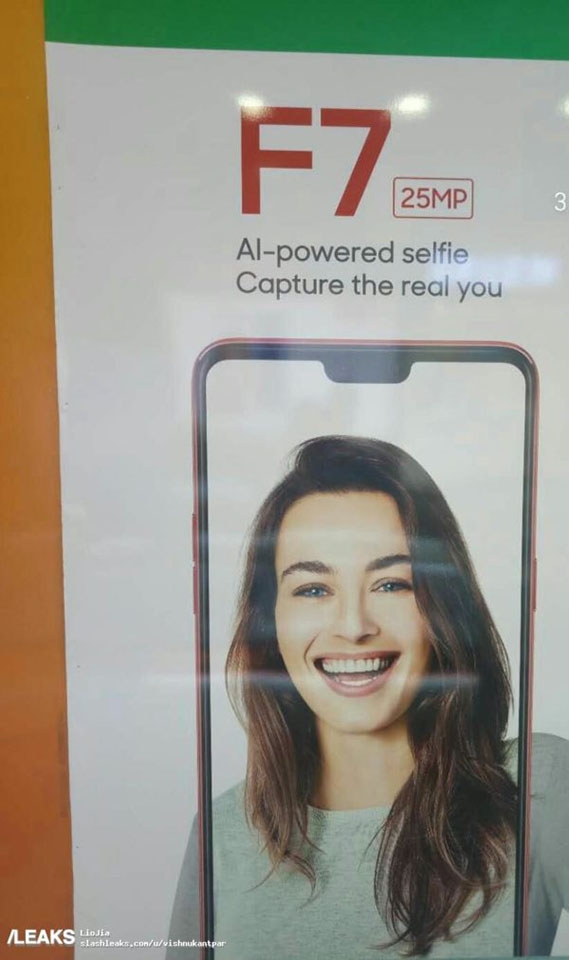 Rò rỉ ảnh quảng cáo OPPO F7 Rò rỉ ảnh quảng cáo OPPO F7