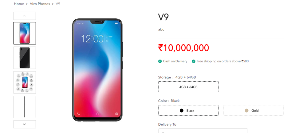 Rò rỉ thông tin Vivo V9 (ảnh 1)