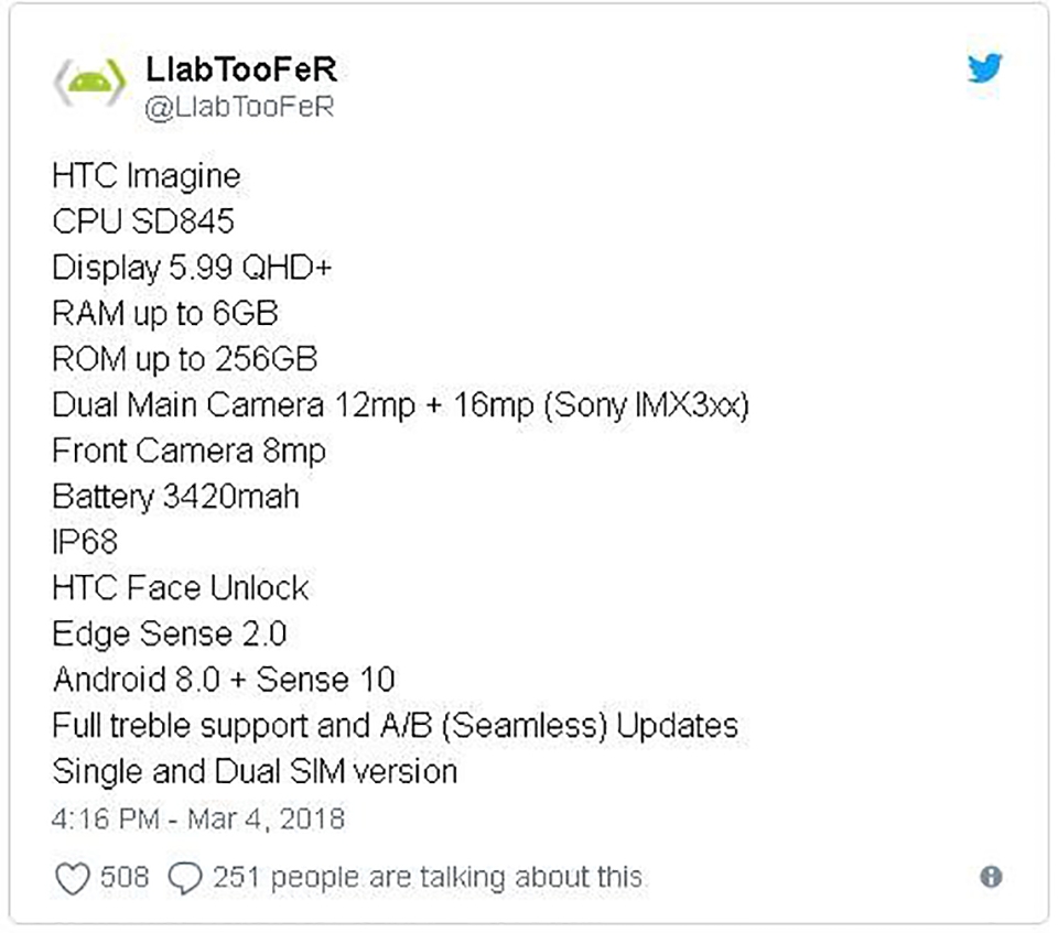 Tổng hợp thông tin đã biết về HTC U12 (ảnh 4)