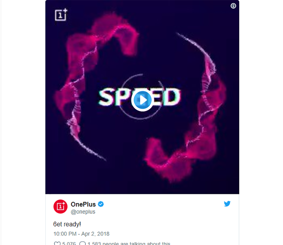 Video teaser OnePlus 6