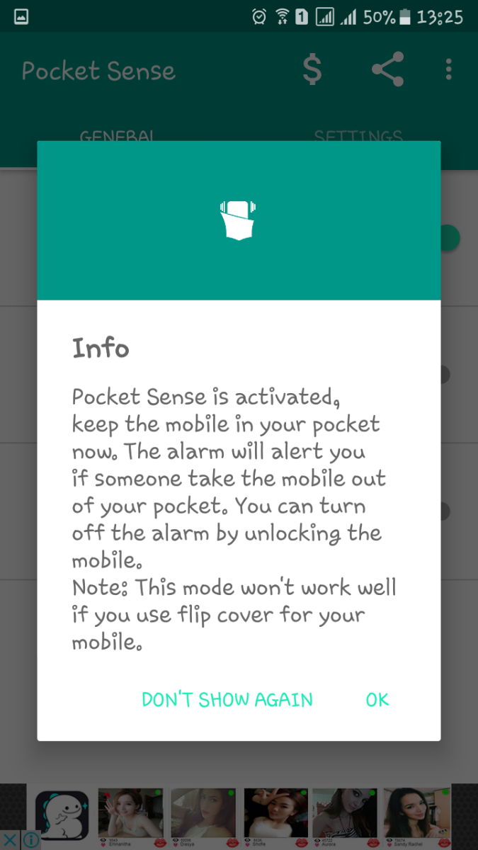 Chế độ Pocket Sense Mode rất thích hợp trong việc bảo vệ smartphone không rơi vào tay kẻ xấu Chế độ Pocket Sense Mode rất thích hợp trong việc bảo vệ smartphone không rơi vào tay kẻ xấu