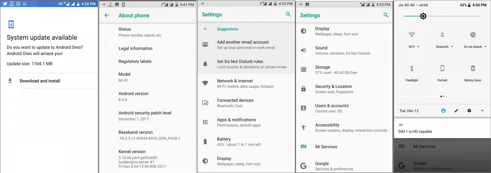 tải về Android Oreo cho Xiaomi Mi A1