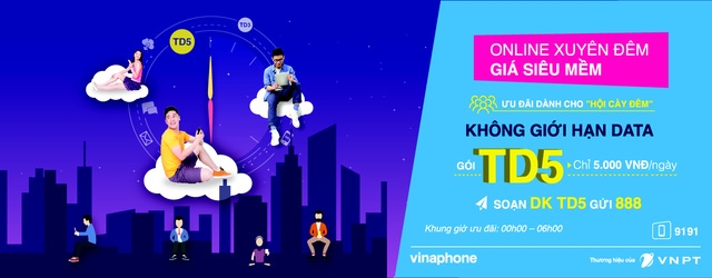 Gói cước Data không giới hạn của Vinaphone