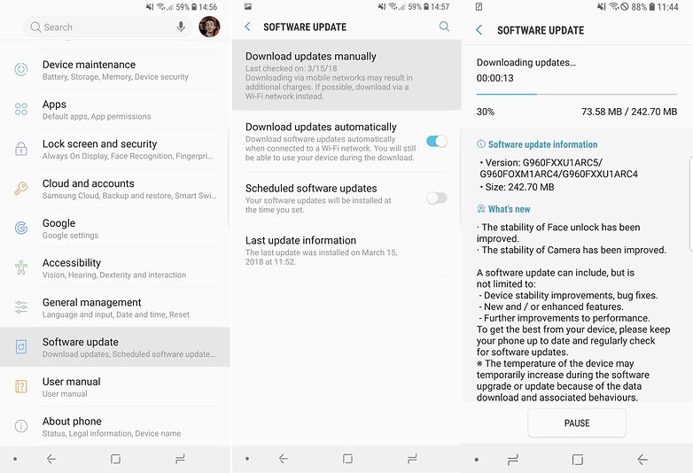 Đã có cập nhật mới cho Galaxy S9/S9+.