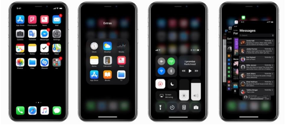 concept cực độc Darkmode trên iPhone X