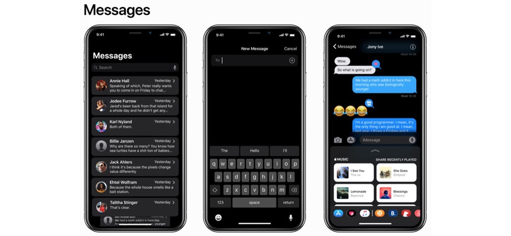 concept cực độc Darkmode trên iPhone X